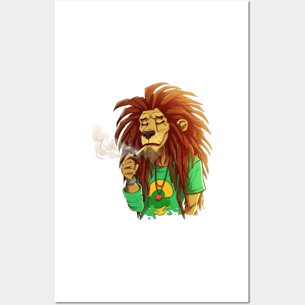 420 Tuxedo Rastafarian Lion Wall Art by Shaani